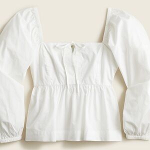 J. Crew Squareneck cotton poplin top